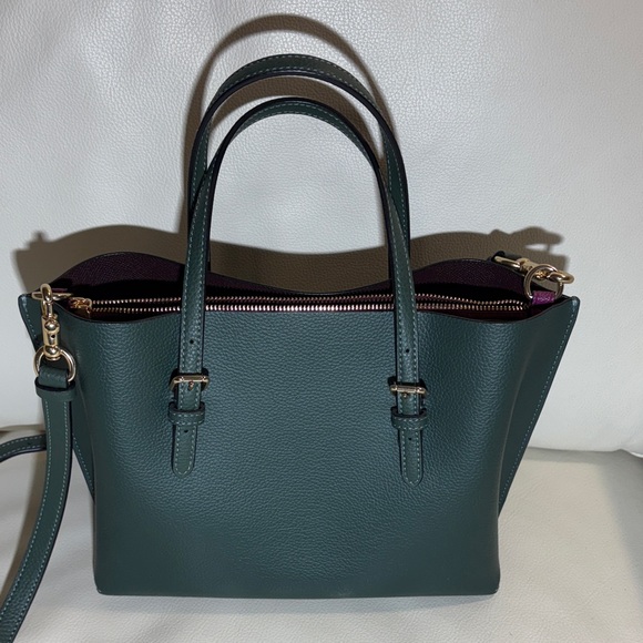 Coach Dark Green Leather Shoulder Bag - Picture 6 of 6